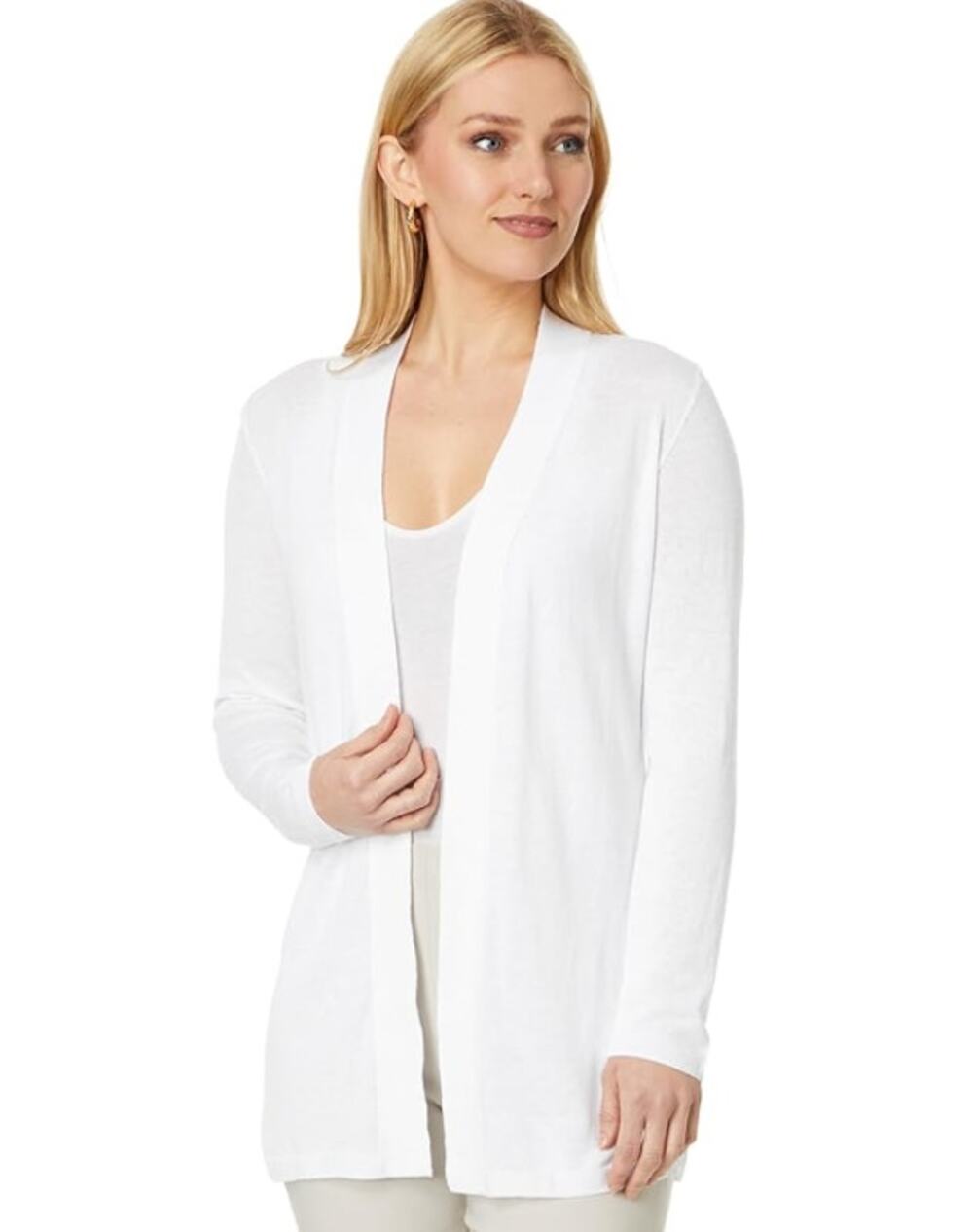 NIC + ZOE All Year Back Of The Chair Cardigan Medium White Long Sleeve NWT
